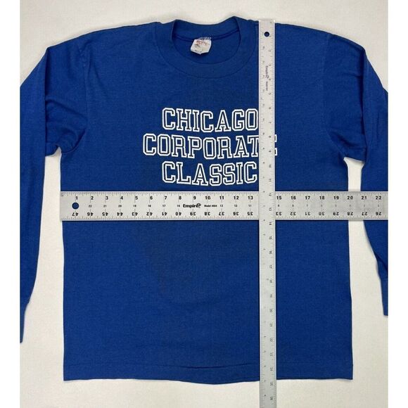VINTAGE Chicago Corporate Classic Graphic T-shirt Women Medium 80s Single Stitch - Picture 10 of 10